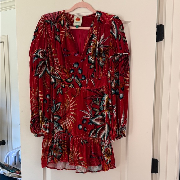 FARM Rio Red Floral Mini Dress - Picture 2 of 9
